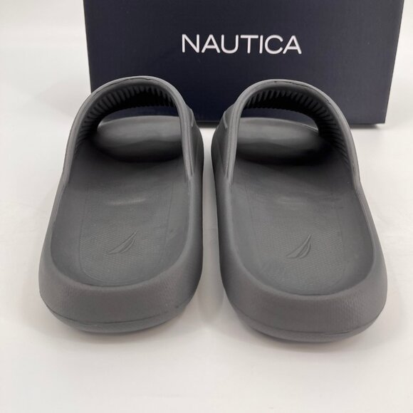Nautica Dacio Slide Sandal Size 10M Grey Open Toe Slip-On Casual Pool Shoe - Picture 5 of 8